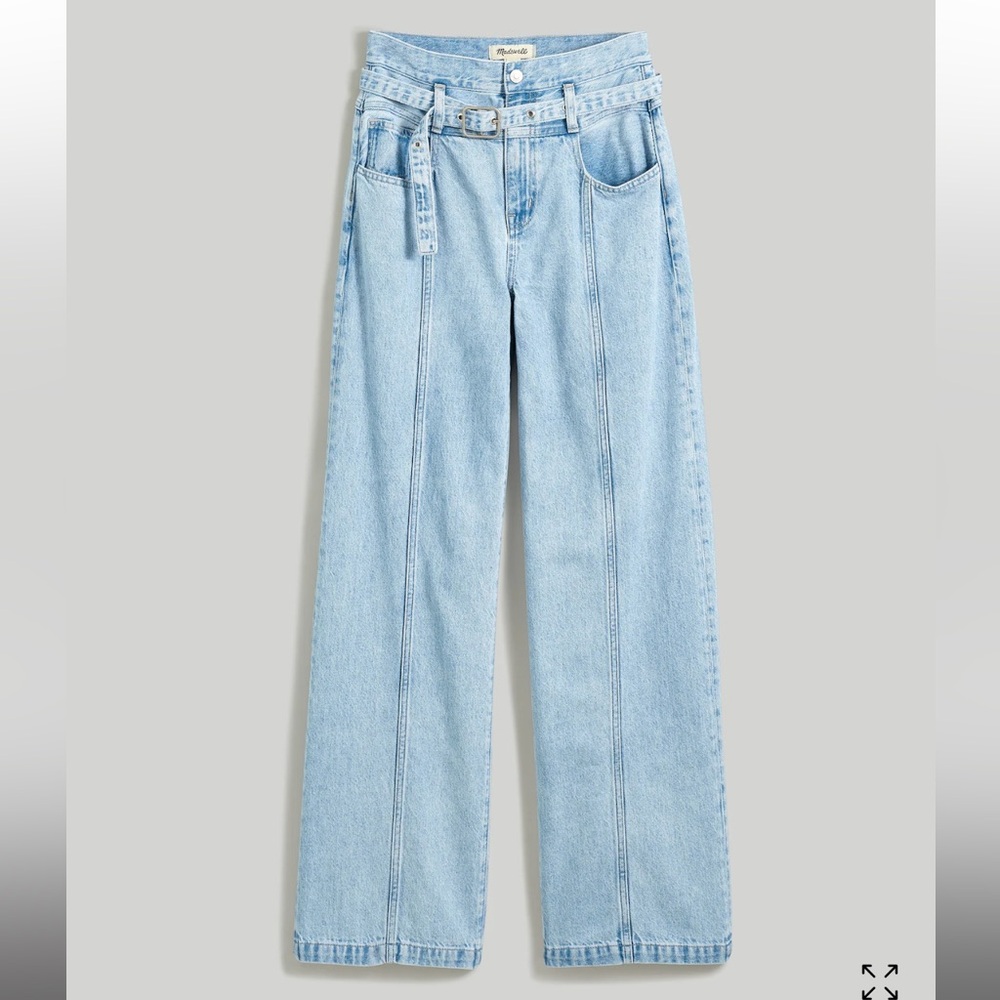 NWT Madewell Belted Baggy High Rise Jeans